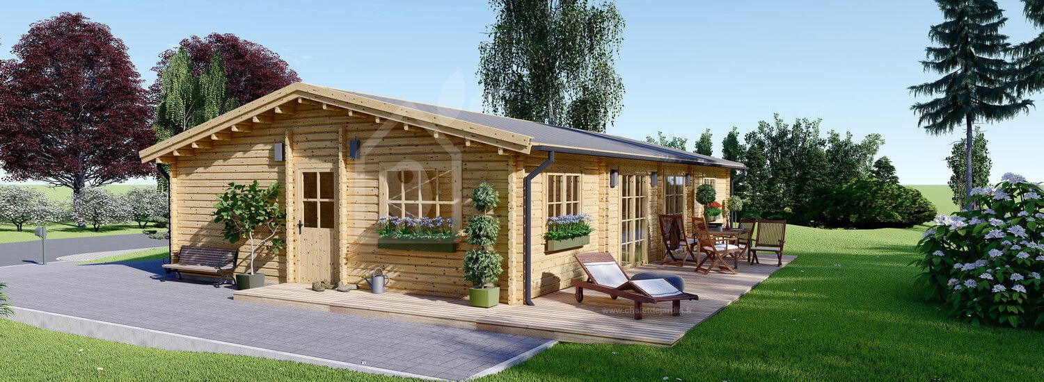 chalet en bois habitable limoges (isolé re2020, 44+44 mm), 103 m² chalet en bois habitable limoges (isolé re2020, 44+44 mm), 103 m²