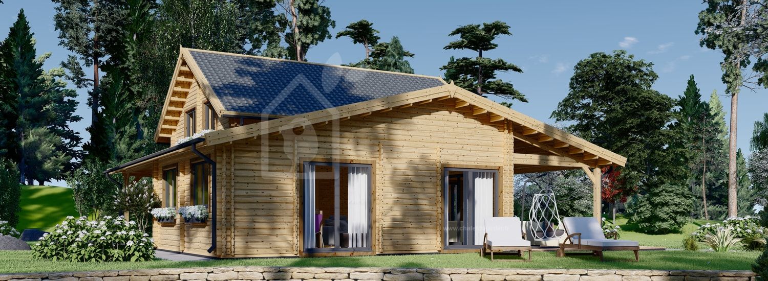 chalet en bois habitable darla (isolé re2020, 44+44 mm), 180 m² chalet en bois habitable darla (isolé re2020, 44+44 mm), 180 m²