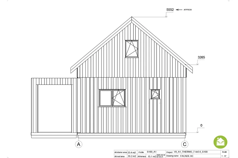 chalet 54 m² en bois kit re2020 avec permis de construire rodez v8 a1 chalet 54 m² en bois kit re2020 avec permis de construire rodez v8 a1