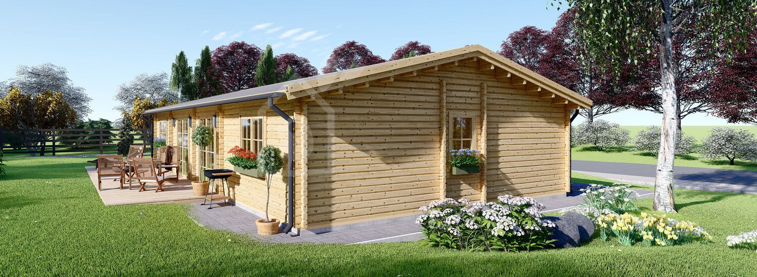 chalet en bois habitable limoges (isolé re2020, 44+44 mm), 103 m² chalet en bois habitable limoges (isolé re2020, 44+44 mm), 103 m²