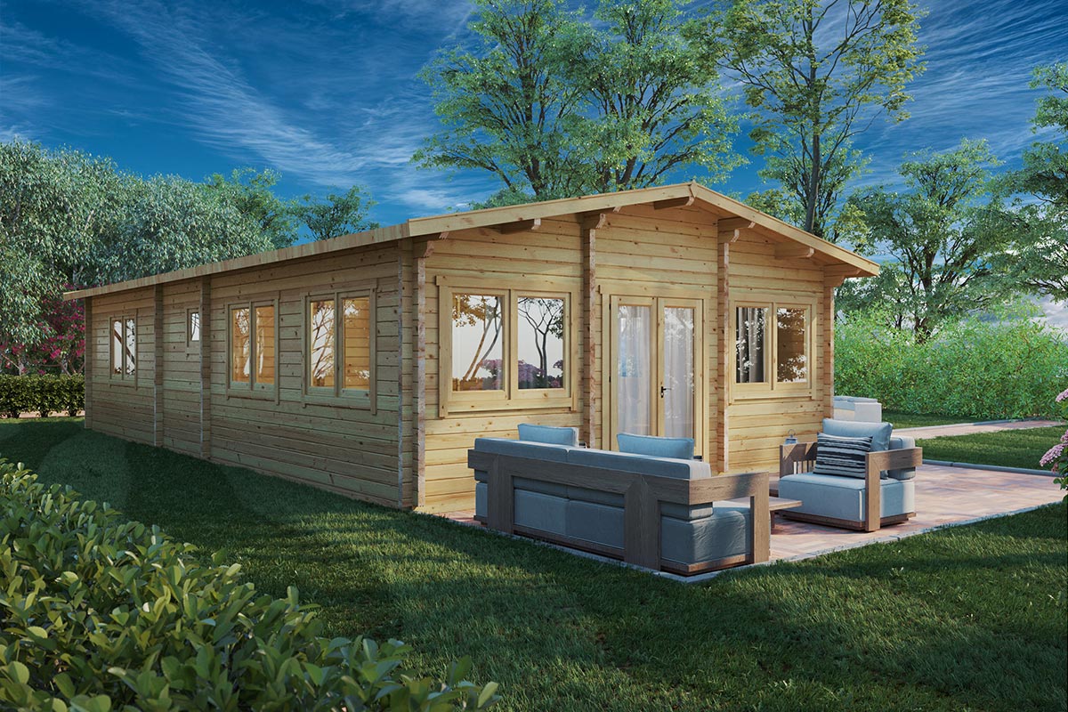 two bedroom large log cabin "valencia" | g0262 two bedroom large log cabin "valencia" | g0262