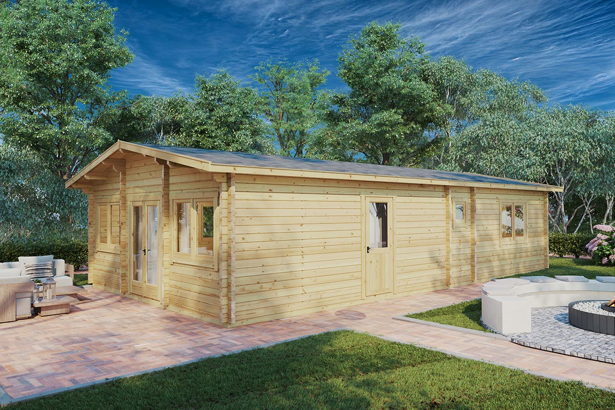 two bedroom large log cabin "valencia" | g0262 two bedroom large log cabin "valencia" | g0262