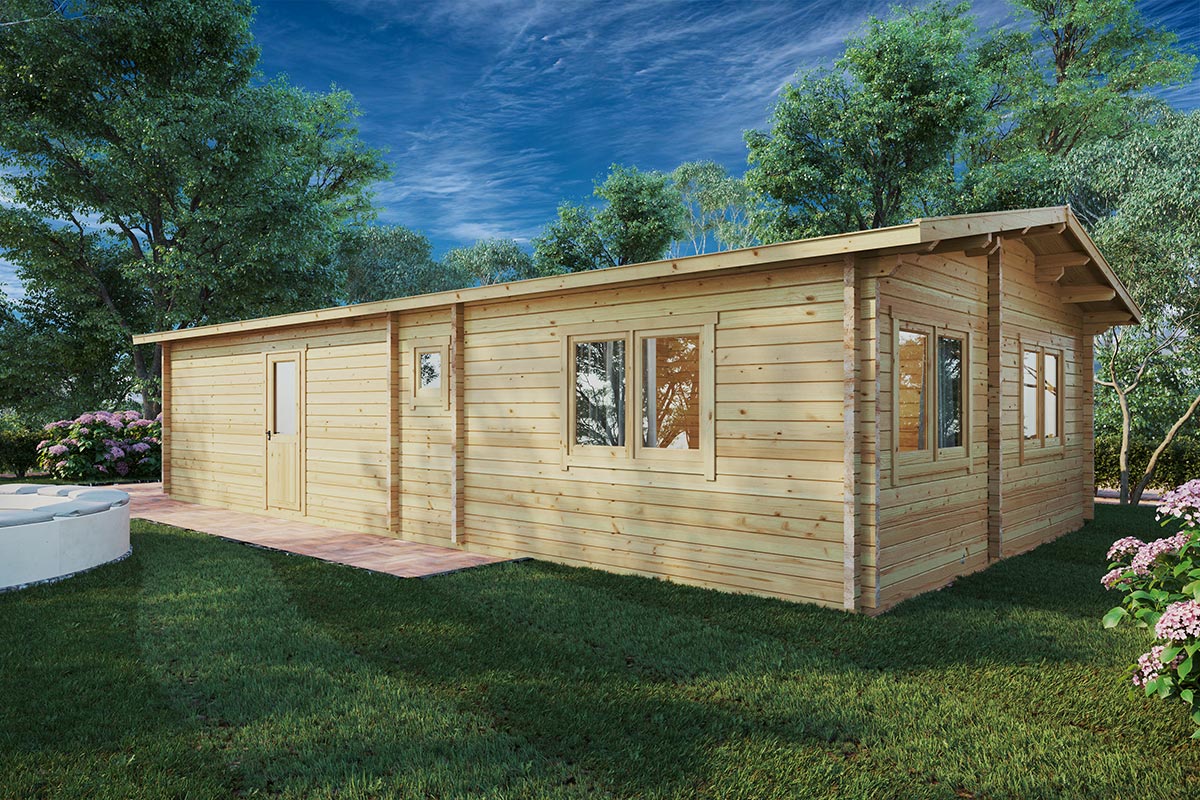 two bedroom large log cabin "valencia" | g0262 two bedroom large log cabin "valencia" | g0262