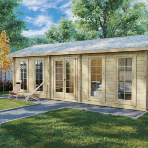 chalet de jardin 30m2 en bois sweden g / 70mm / 30m2