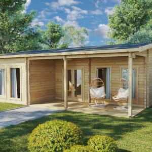chalet en bois habitable 50m2 holiday d / 50m2 / 70mm