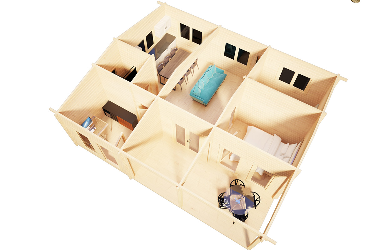 chalet en bois habitable 50m2 holiday d / 50m2 / 70mm chalet en bois habitable 50m2 holiday d / 50m2 / 70mm