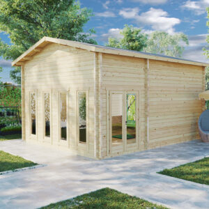 chalet pour simulateur de golf 3 / 6 x 4 m / 70mm