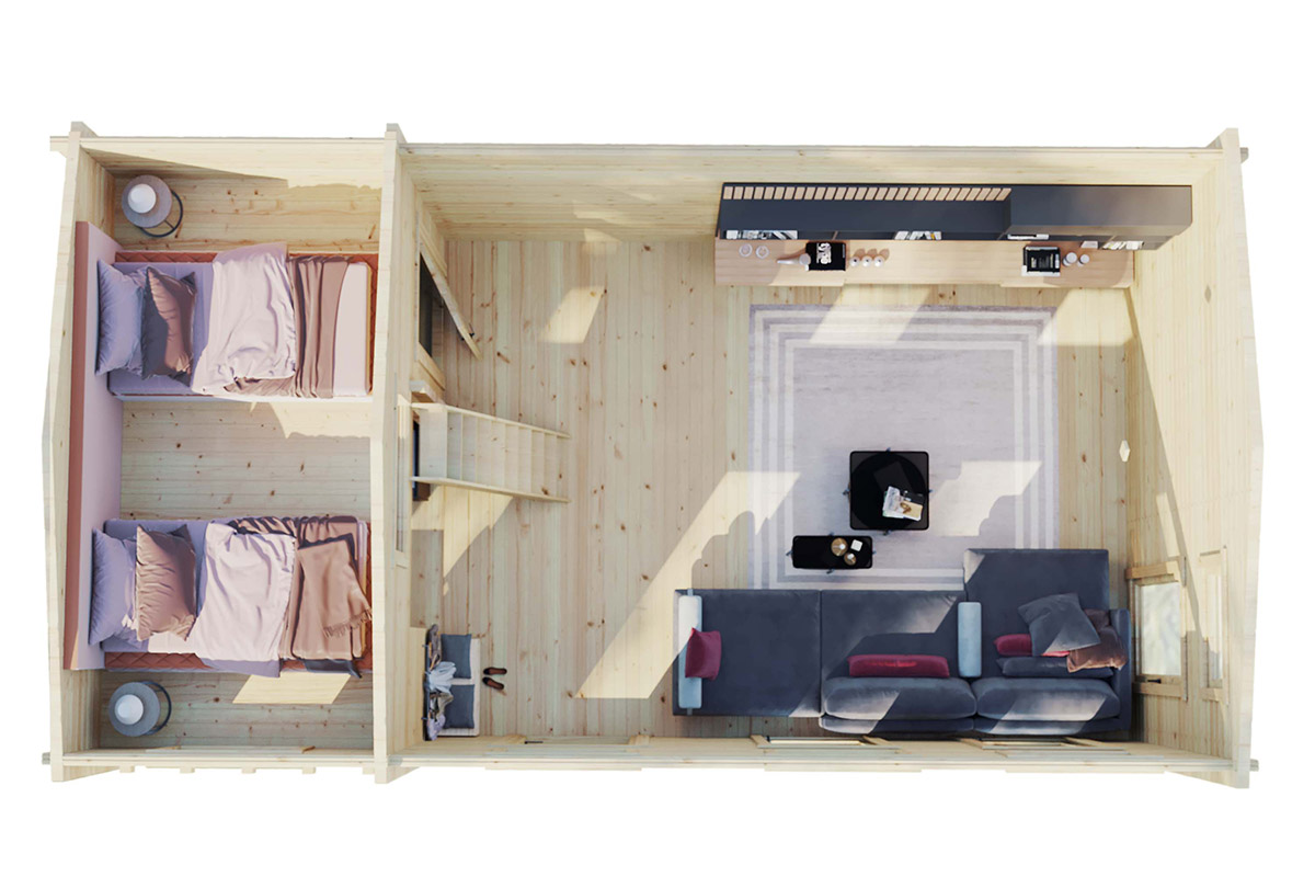 grand studio de jardin avec mezzanine sweden j / 35m2 / 7x 4 m / grand studio de jardin avec mezzanine sweden j / 35m2 / 7x 4 m /