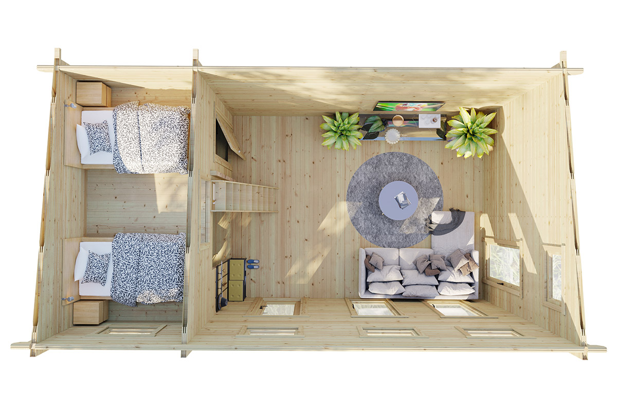 grand studio de jardin avec mezzanine sweden q / 35m2 / 7x 4 m / grand studio de jardin avec mezzanine sweden q / 35m2 / 7x 4 m /