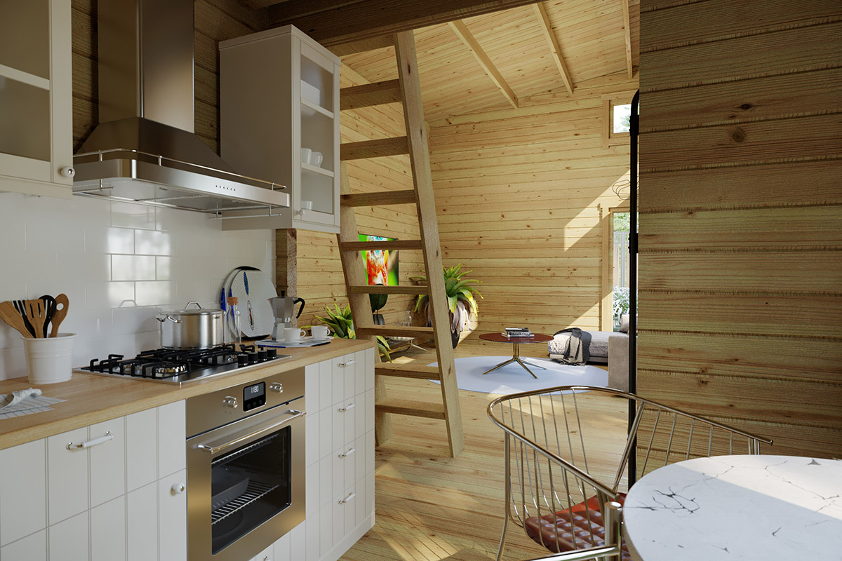 grand studio de jardin avec mezzanine sweden q / 35m2 / 7x 4 m / grand studio de jardin avec mezzanine sweden q / 35m2 / 7x 4 m /