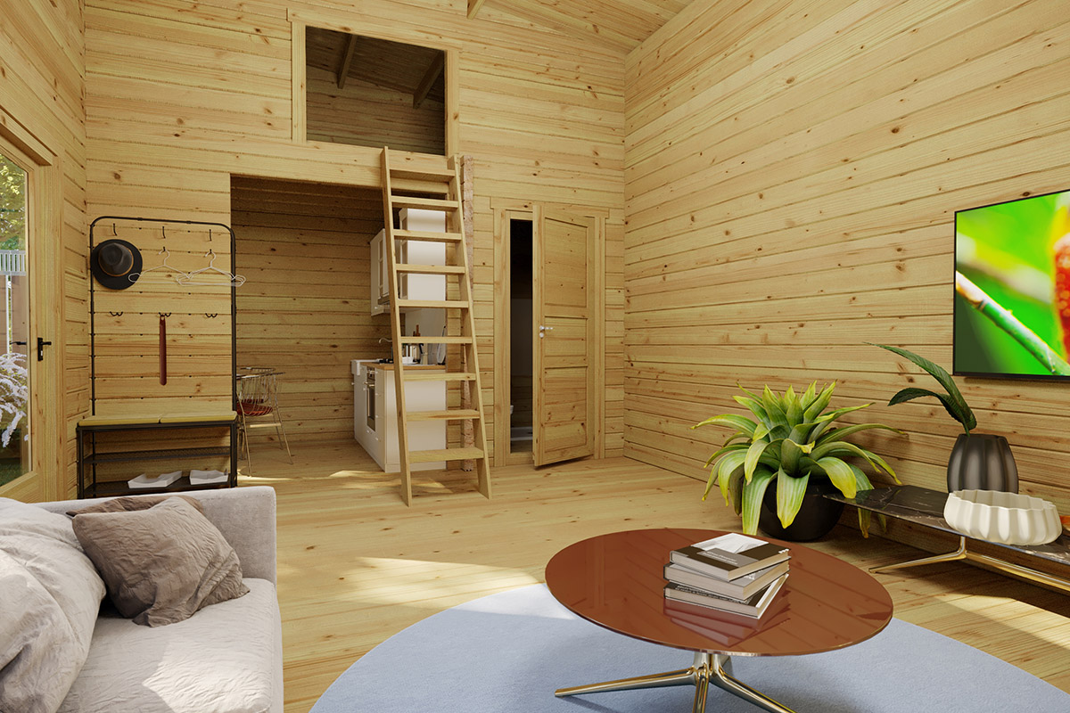 grand studio de jardin avec mezzanine sweden q / 35m2 / 7x 4 m / grand studio de jardin avec mezzanine sweden q / 35m2 / 7x 4 m /