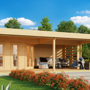 pool house bois hansa garden paradise a / 10m2 / 58mm