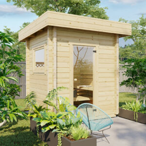 sauna extérieur en kit hansa 3 / 70mm / 4m2