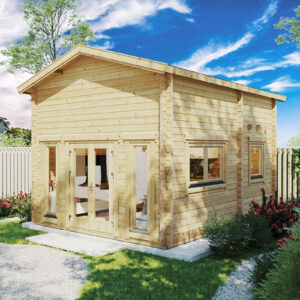 chalet bois 20m2 avec mezzanine