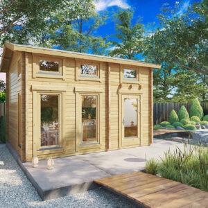 chalet bois 20m2 habitable avec mezzanine