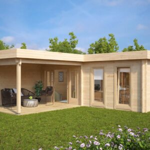 chalet de jardin toit plat corner deluxe