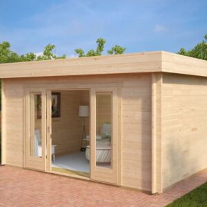 chalet en bois toit plat jacob e