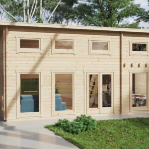 chalet en bois habitable avec mezzanine
