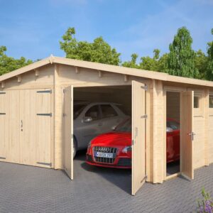 garage double en bois