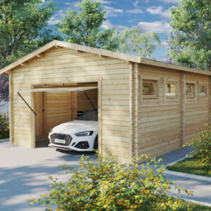garage préfabriqué en bois