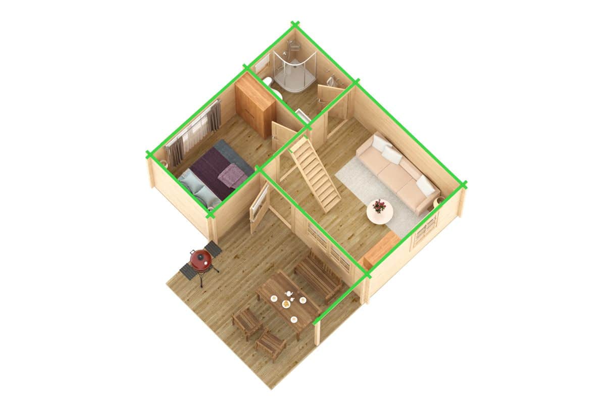 large garden house "oklahoma" | 6 x 5 m | g0091 large garden house "oklahoma" | 6 x 5 m | g0091