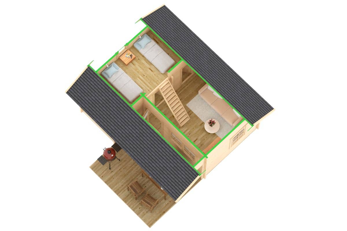 large garden house "oklahoma" | 6 x 5 m | g0091 large garden house "oklahoma" | 6 x 5 m | g0091