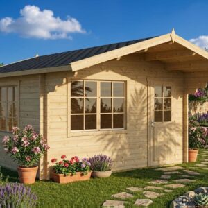 summer house with canopy “marcus a” | 4 × 4 m | g0081