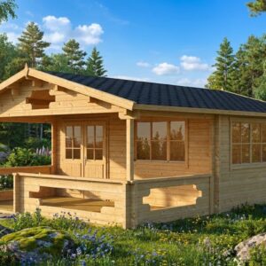 garden house with veranda “armin” | 5 x 7 m | g0019