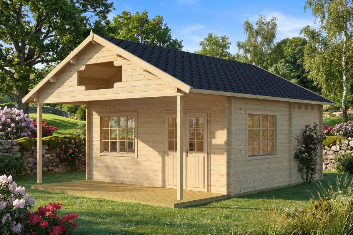 garden log cabin “liverpool” | 5 x 5 m | g0003 garden log cabin “liverpool” | 5 x 5 m | g0003