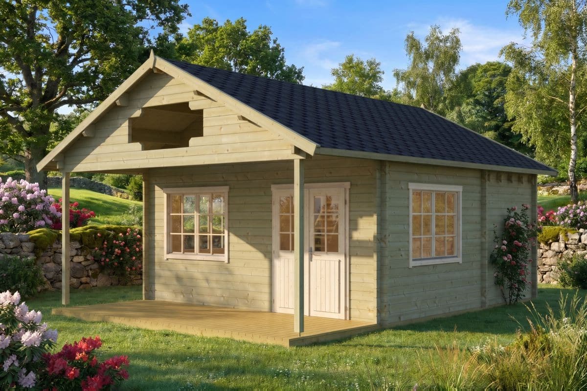 garden log cabin “liverpool” | 5 x 5 m | g0003 garden log cabin “liverpool” | 5 x 5 m | g0003