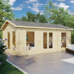 garden log cabin with shower room "sweden a" | g0265