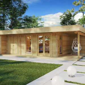 modern summer house with storage room hansa lounge xxl