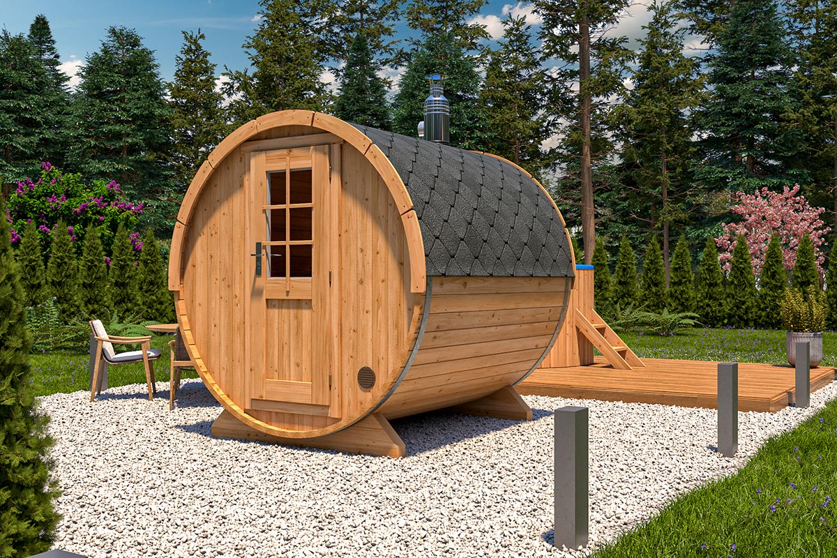 kleine fasssauna | small barrel sauna | tg013 kleine fasssauna | small barrel sauna | tg013