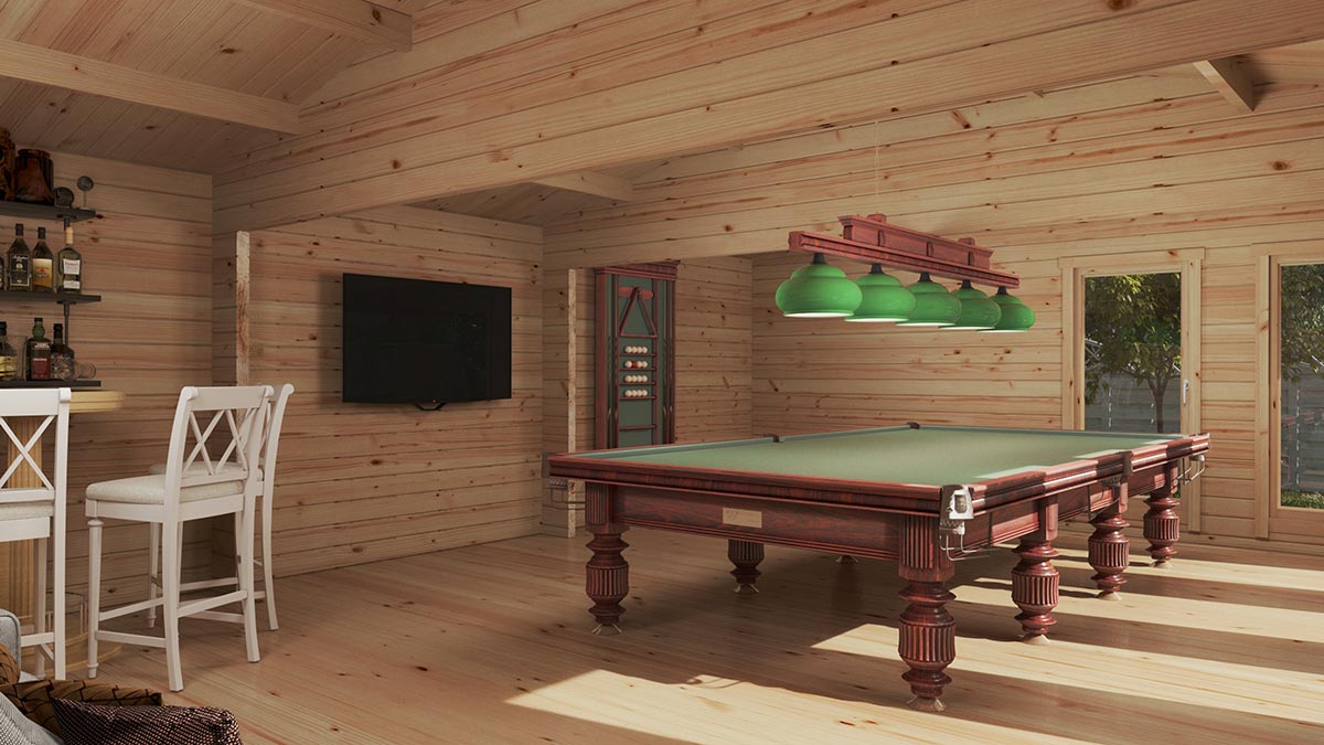 large garden snooker room xl inside view | g0301 large garden snooker room xl inside view | g0301