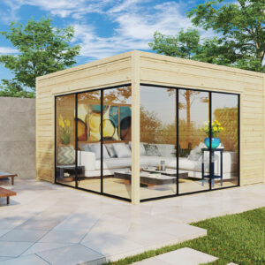 modern wooden garden office olivia alu | g0368