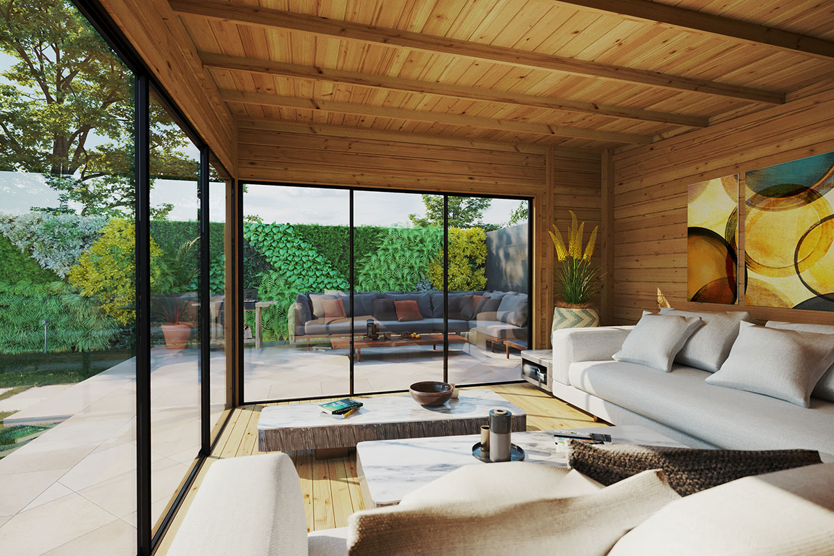 modern wooden garden office olivia alu | g0368 modern wooden garden office olivia alu | g0368