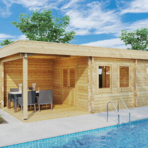 outdoor wooden sauna cabin "lucas e" | g0271