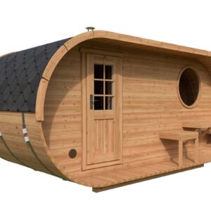 ovale saunahaus | oval outdoor sauna | tg018