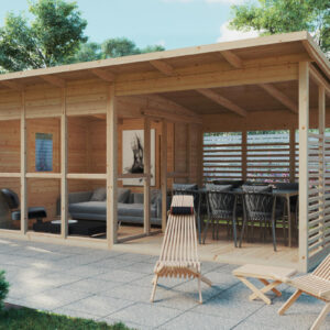 pool house bois avec veranda elias