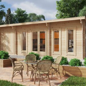 modern summer house with storage room barbados plus | g0295