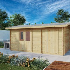 summer house with side shed "super fred" | g0173