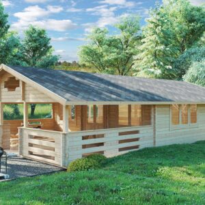 two bedroom log cabin with veranda "holiday f" | g0235