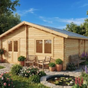 two bedroom log cabin "ireland" 43m² | 6 x 7 m | g0209